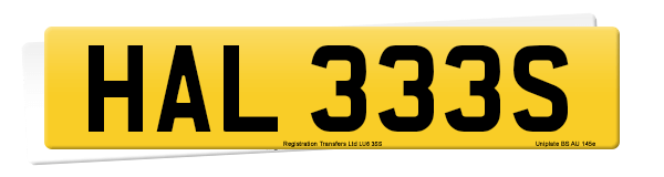 Registration number HAL 333S
